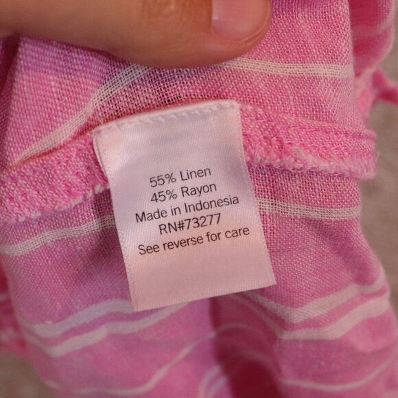 Sonoma | Short Sleeve Button Up Linen Top Large - Picture 6 of 7